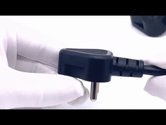 भारत 3-पिन प्लग 6 ए 250 वी पावर कॉर्ड सेट