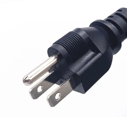 ब्लैक जापान पावर कॉर्ड 3 पिन प्लग 7A 12A 15A 125V से C13 पीवीसी जैकेट