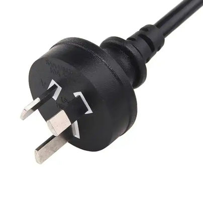3 पिन एयू मानक पावर कॉर्ड SAA प्रमाणन 250V 10A ऑस्ट्रेलिया केबल