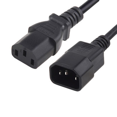 10A 125V एक्सटेंशन पावर कॉर्ड UL अनुमोदन IEC C13 C14 कनेक्टर केबल