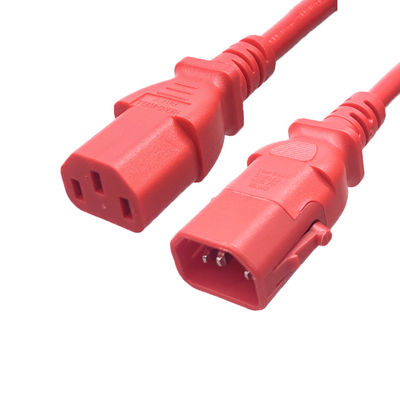अनुकूलित IEC पावर एक्सटेंशन केबल IEC320 C14 से C13 लॉक कनेक्टर 1.2m 1.5m