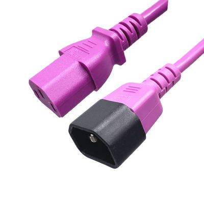 C13 C14 एक्सटेंशन पावर कॉर्ड VDE UL 16A 250V 3 पिन प्लग IEC केबल
