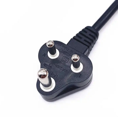 3 पिन दक्षिण अफ्रीका पावर कॉर्ड, SABS 1.8m 2m 250V C13 AC पावर एक्सटेंशन कॉर्ड