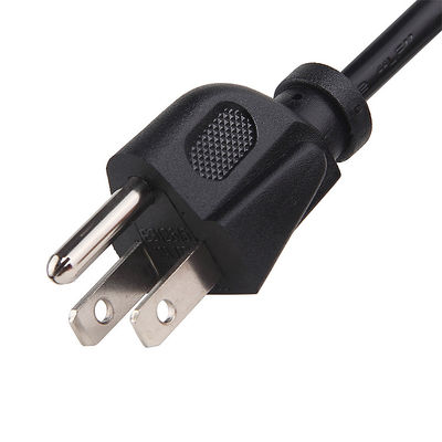ब्लैक यूएसए पावर कॉर्ड 0.75m 5m 3 पिन NEMA 5-15P प्लग टू IEC 320 C13 यूएस प्रकार