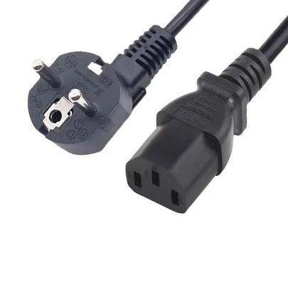 VDE 16A 250V 3 पिन प्लग C13 EU पावर कॉर्ड