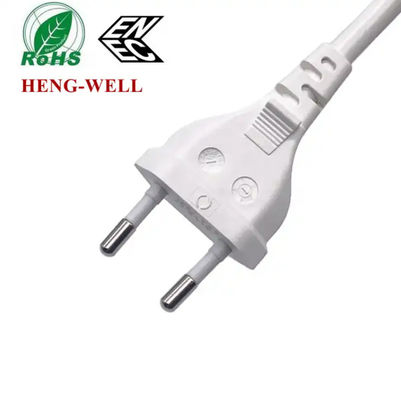 आईईसी C7 EU AC पावर कॉर्ड, 2.5A 250V 2 पिन ENEC VDE होम पावर केबल EU प्लग