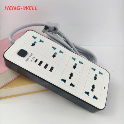 250V 6A पावर सॉकेट 6WAY यूनिवर्सल होल के साथ 3USB A 1USB C यूके यूएस EU AU & IT प्लग के साथ संगत